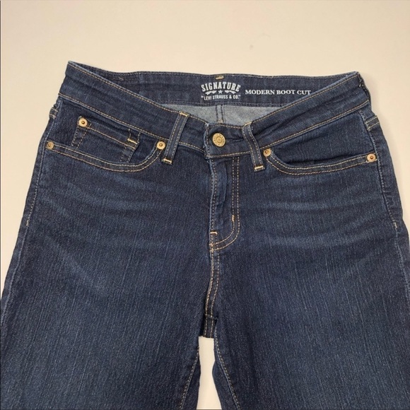 𝅺SIGNATURE by Levi Strauss & Co. Modern Bootcut Dark Blue Mid-rise Jeans Pants - Picture 4 of 15